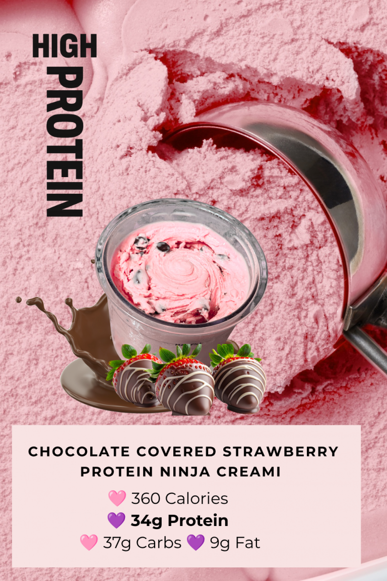 Vanilla Bean Chocolate Covered Strawberry Protein Ice Cream