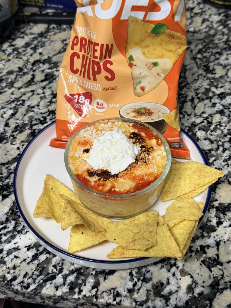 high protein mexican street corn dip