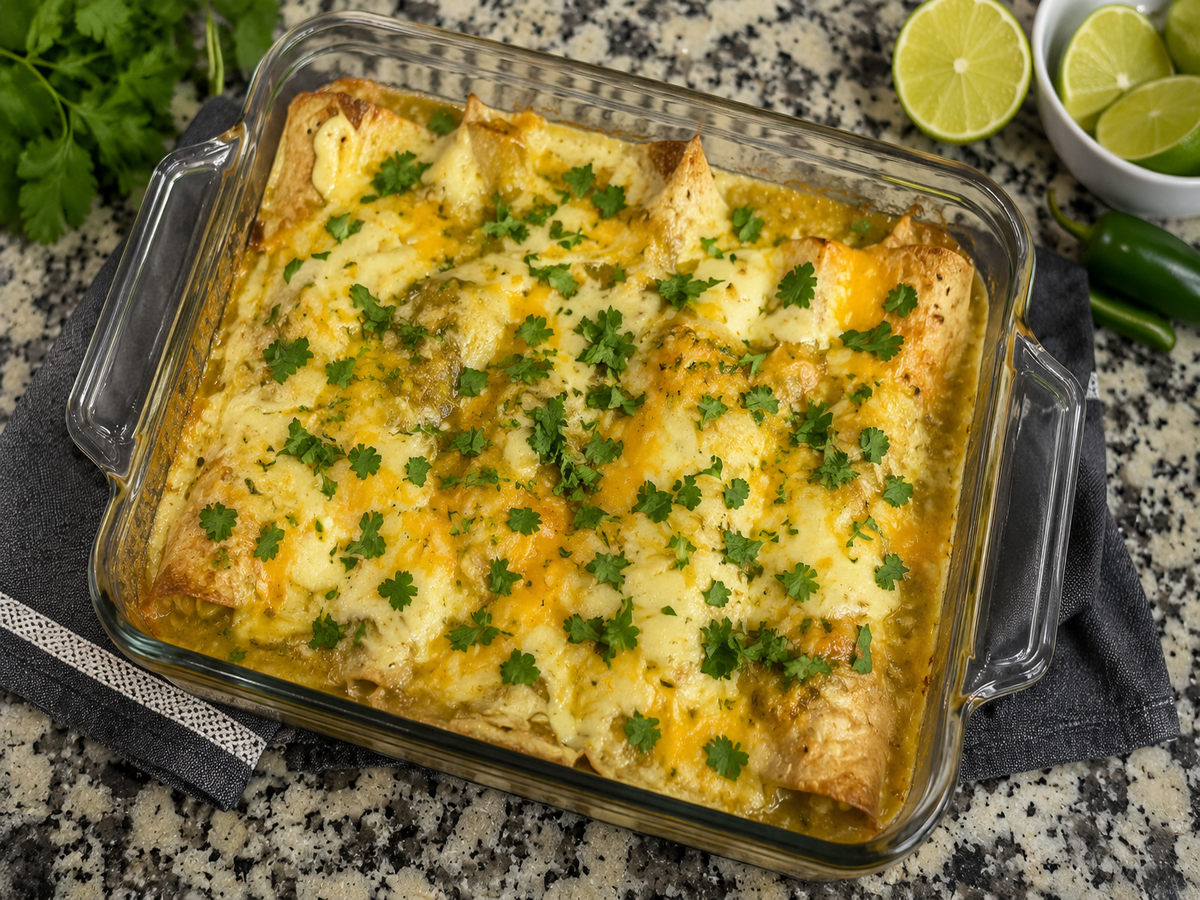 Green Chile Chicken Enchiladas 