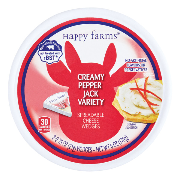 Happy Farms Spicy Pepper Spreadable Cheese Wedge